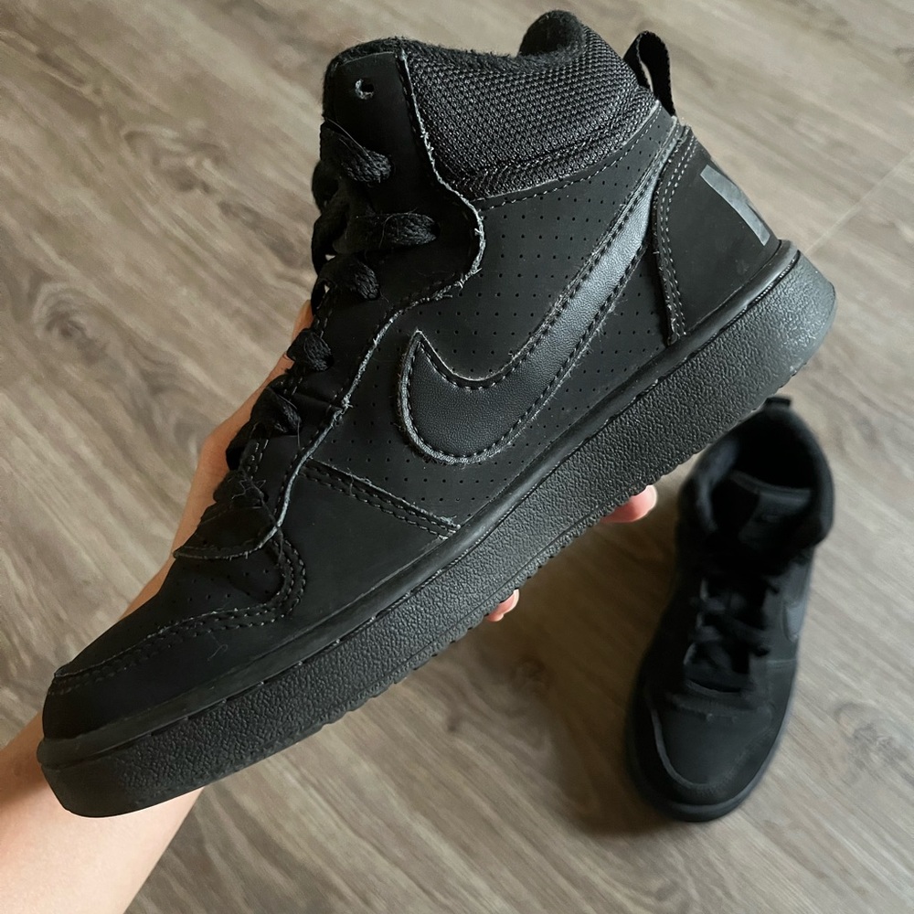 Nike Court Borough Mid 'Triple Black' Sneakers